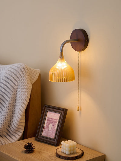 Cimararae Elegance Classic Wood Wall Lamp