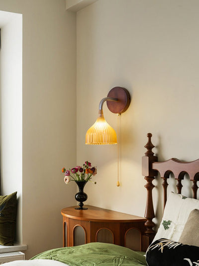 Cimararae Elegance Classic Wood Wall Lamp