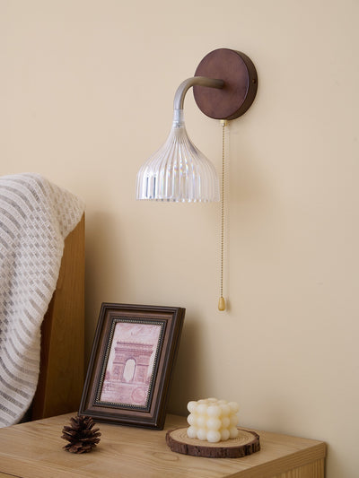 Cimararae Elegance Classic Wood Wall Lamp
