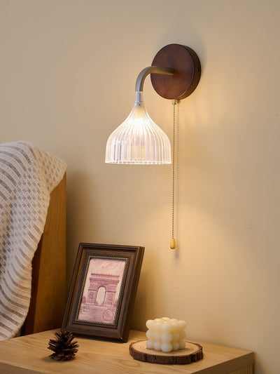 Cimararae Elegance Classic Wood Wall Lamp