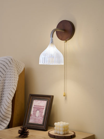 Cimararae Elegance Classic Wood Wall Lamp