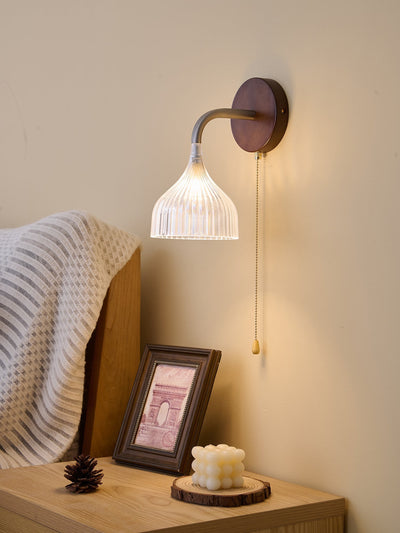 Cimararae Elegance Classic Wood Wall Lamp