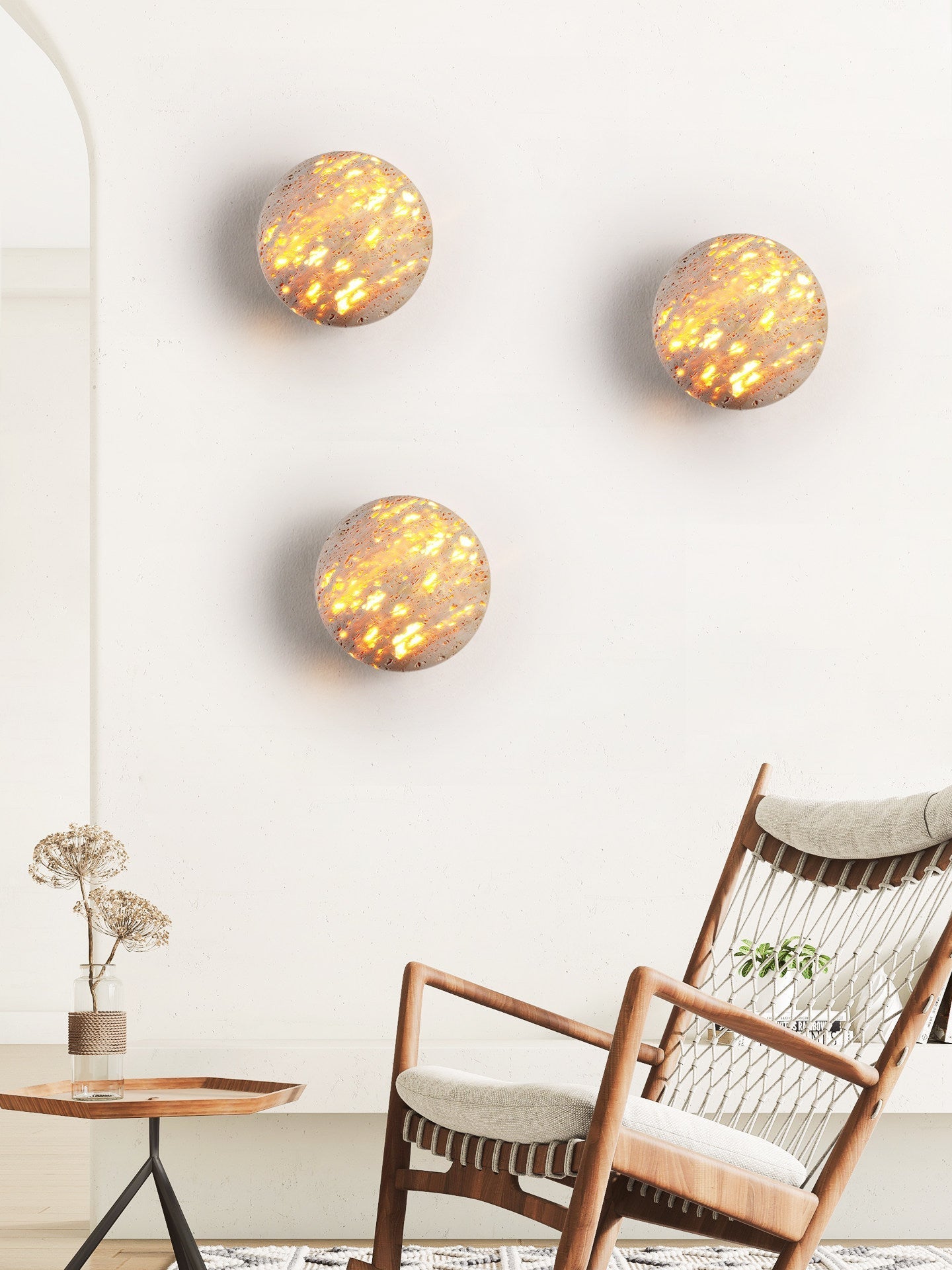Petaina Luma Stone Wall Light