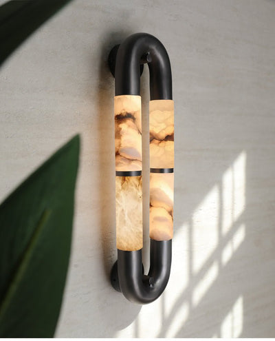 Gloxa Arc Twin Alabaster Wall Lamp