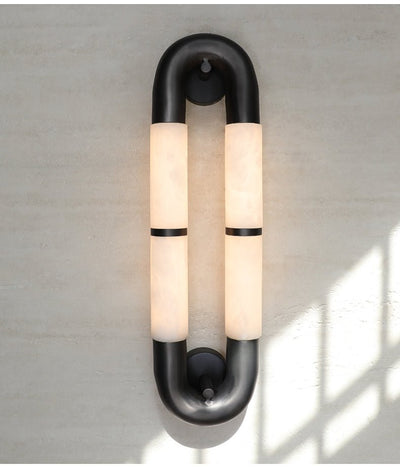 Gloxa Arc Twin Alabaster Wall Lamp