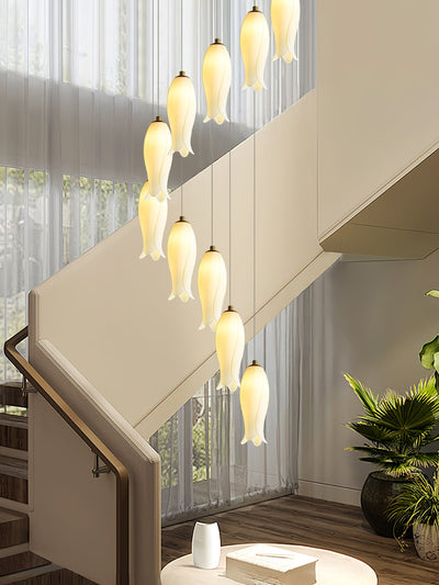 Sylirion Alabaster Brass Chandelier
