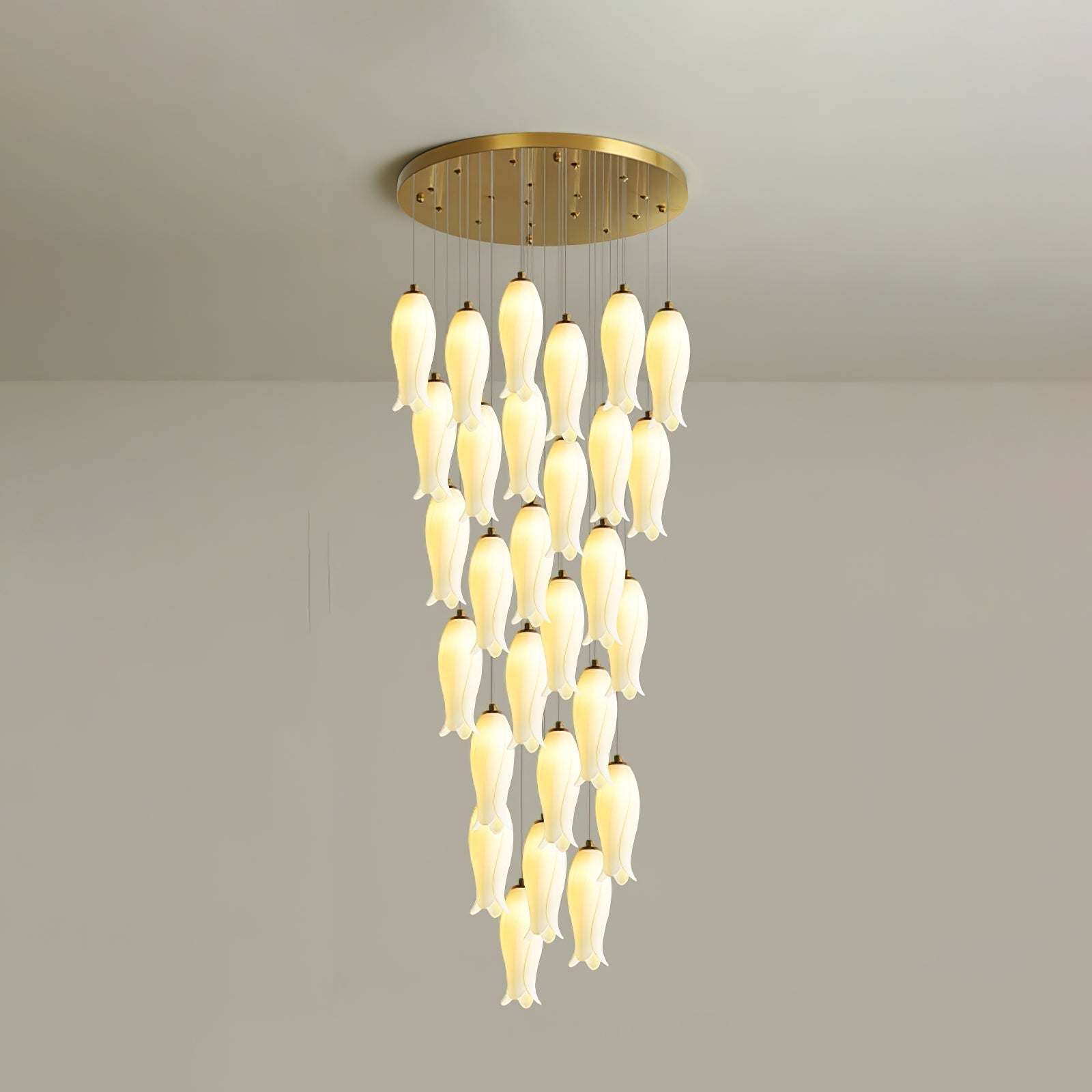 Sylirion Alabaster Brass Chandelier