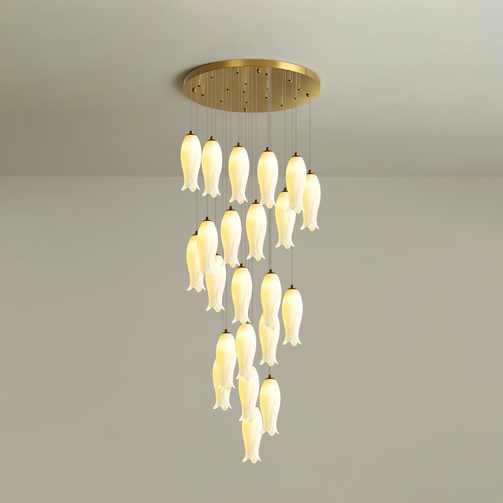 Sylirion Alabaster Brass Chandelier