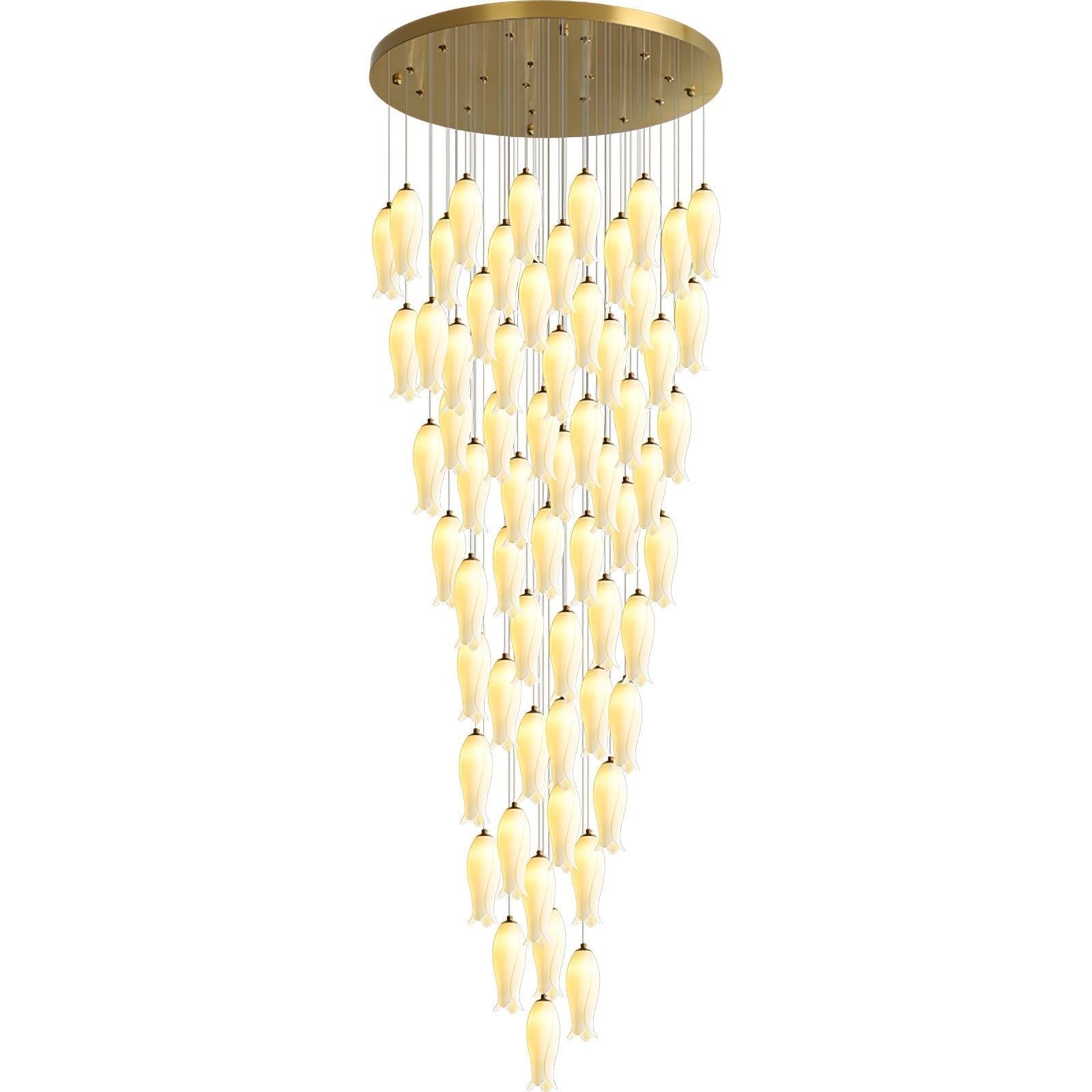 Sylirion Alabaster Brass Chandelier