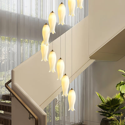 Sylirion Alabaster Brass Chandelier