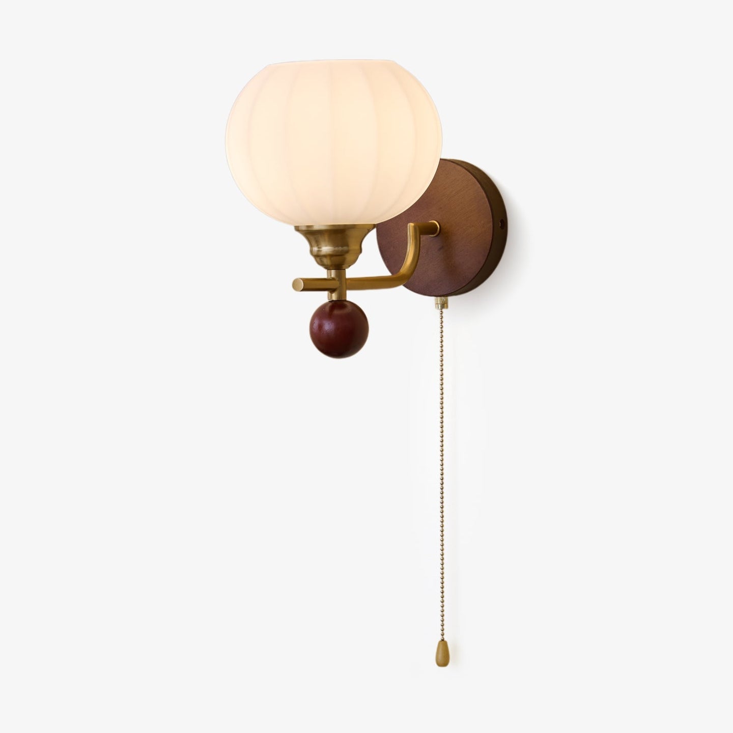 Syleella Premium Nordic Art Crest Glass Wood Wall Lamp