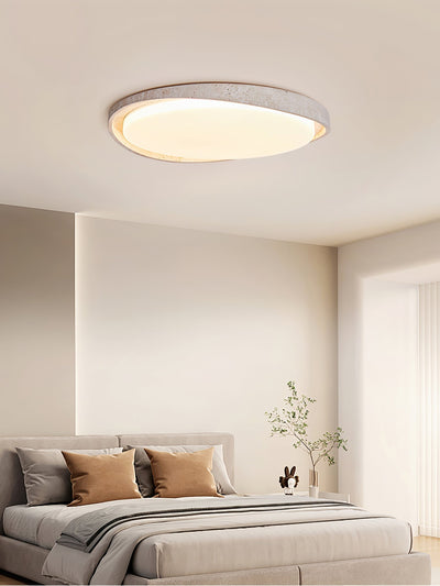 Cyvian Oval Frame Travertine Ceiling Light