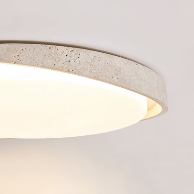 Cyvian Oval Frame Travertine Ceiling Light
