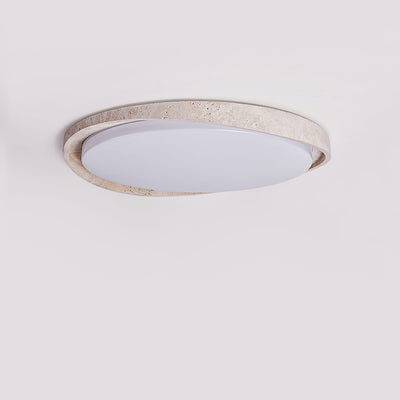 Cyvian Oval Frame Travertine Ceiling Light