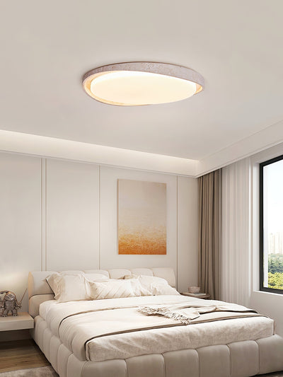 Cyvian Oval Frame Travertine Ceiling Light