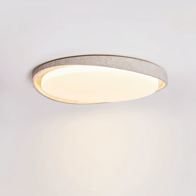 Cyvian Oval Frame Travertine Ceiling Light
