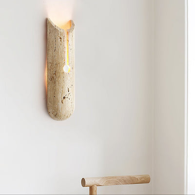 Norerette Rustic Travertine Wall Light