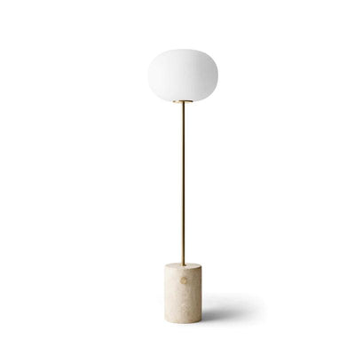 Iloryra Column-Base Travertine Floor Lamp