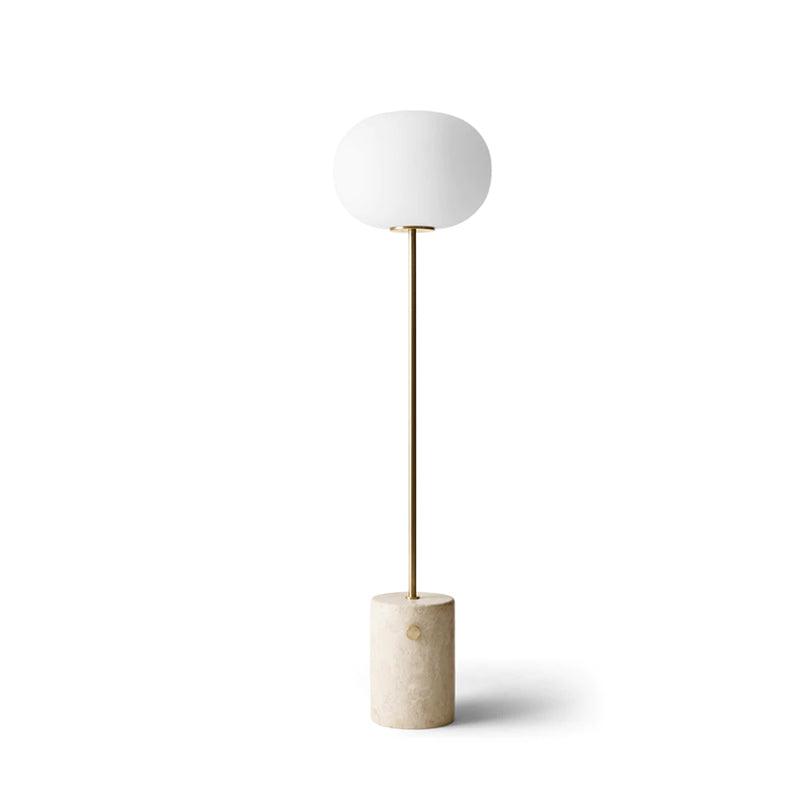 Iloryra Column-Base Travertine Floor Lamp