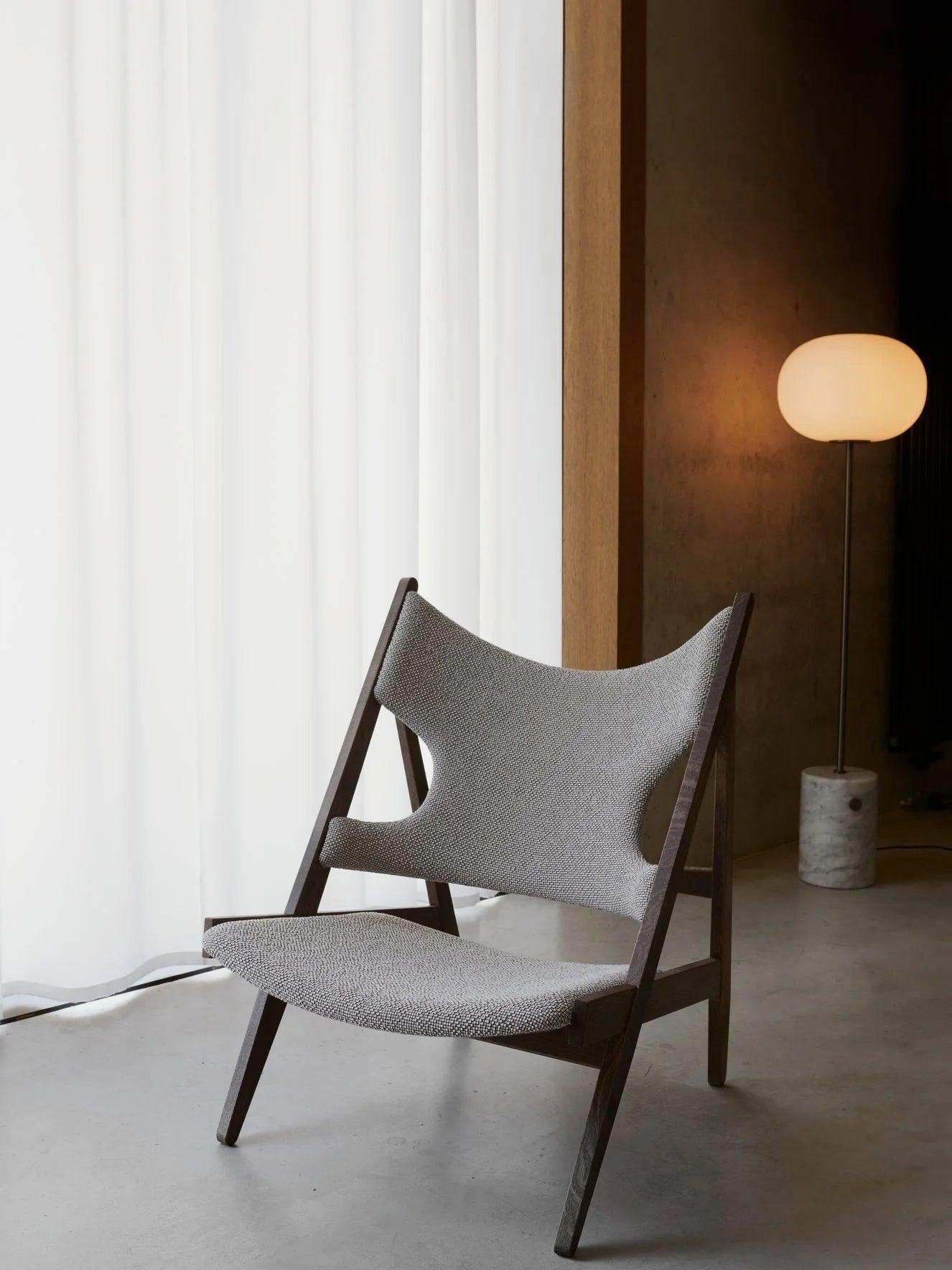 Iloryra Column-Base Travertine Floor Lamp