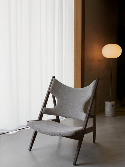 Iloryra Column-Base Travertine Floor Lamp
