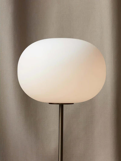 Iloryra Column-Base Travertine Floor Lamp