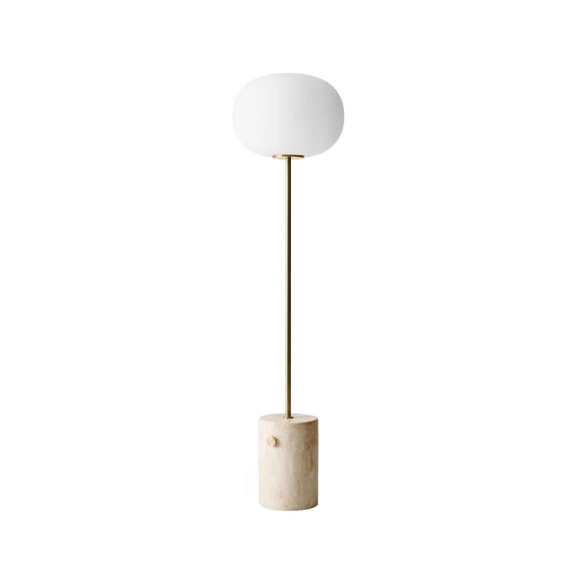 Iloryra Column-Base Travertine Floor Lamp
