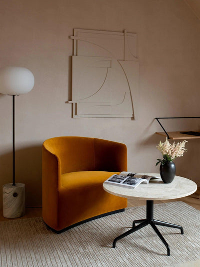 Iloryra Column-Base Travertine Floor Lamp