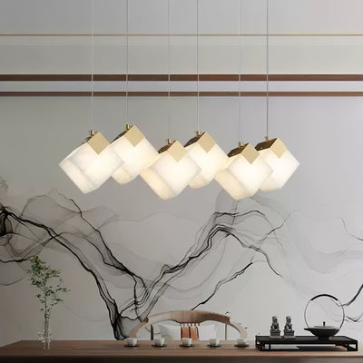 Vevariel Linear Alabaster Pendant Light