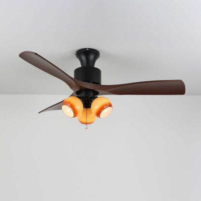 Gwen Vintage Glass Ceiling Fan Light