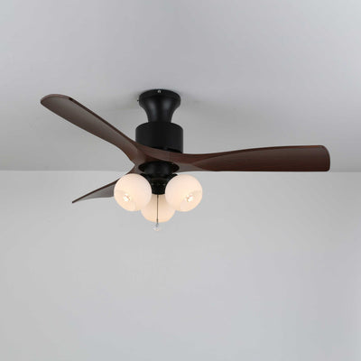 Gwen Vintage Glass Ceiling Fan Light