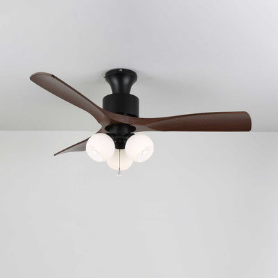 Gwen Vintage Glass Ceiling Fan Light