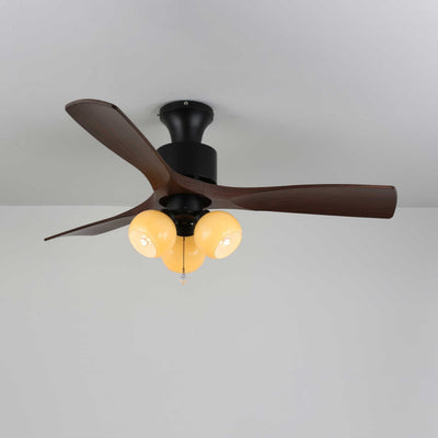 Gwen Vintage Glass Ceiling Fan Light