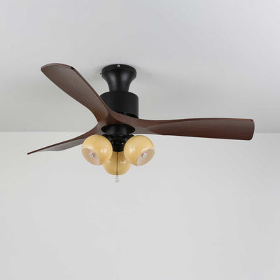 Gwen Vintage Glass Ceiling Fan Light