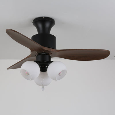 Gwen Vintage Glass Ceiling Fan Light