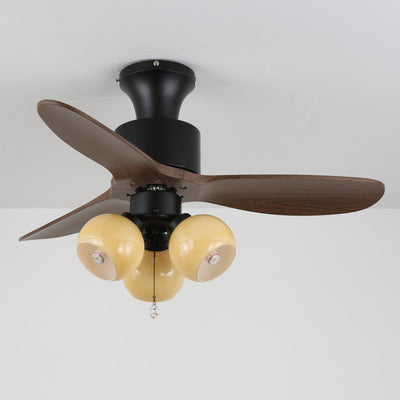 Gwen Vintage Glass Ceiling Fan Light