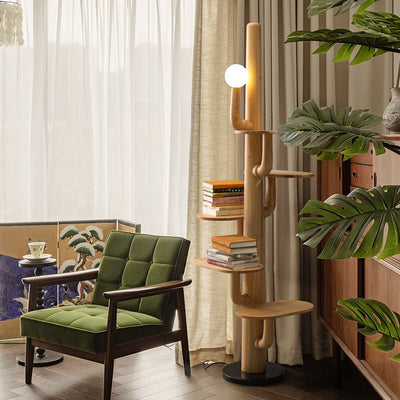 Rymb Wood Tree Floor Lamp