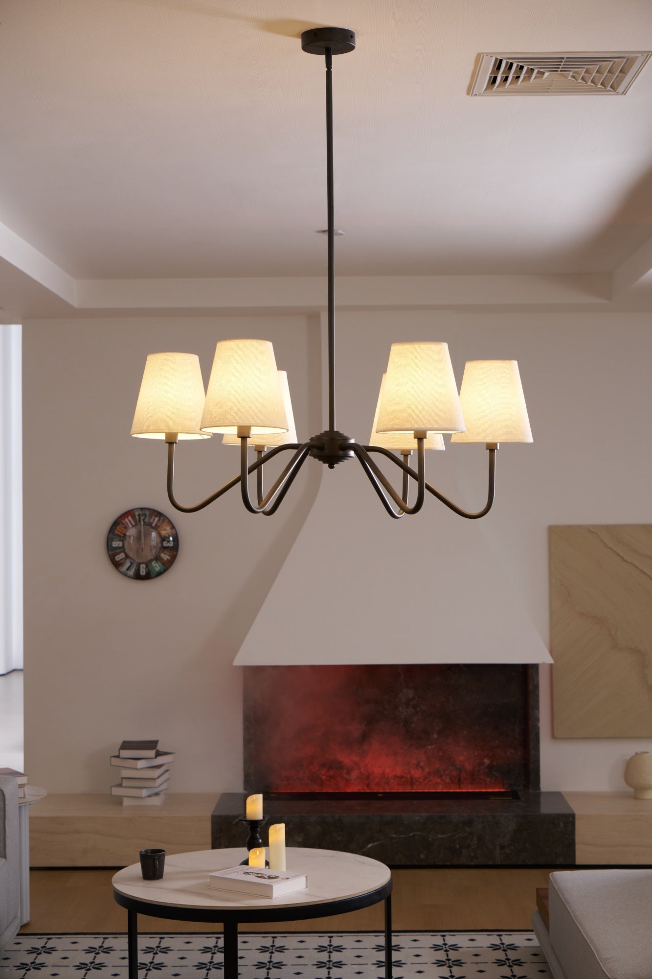 Aurvarira Lumos Classic Black Fabric Chandelier