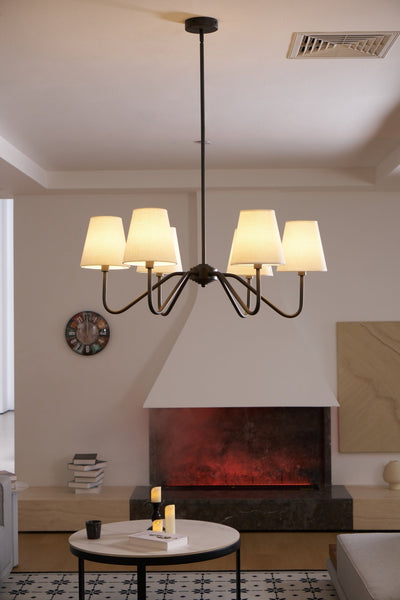 Aurvarira Lumos Classic Black Fabric Chandelier