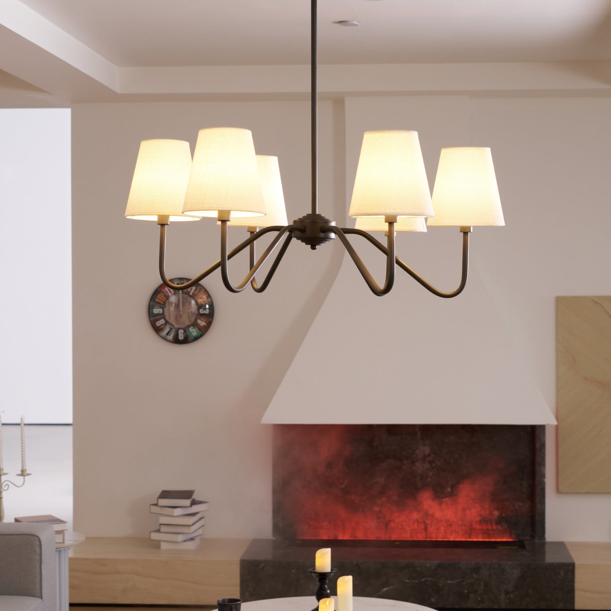 Aurvarira Lumos Classic Black Fabric Chandelier