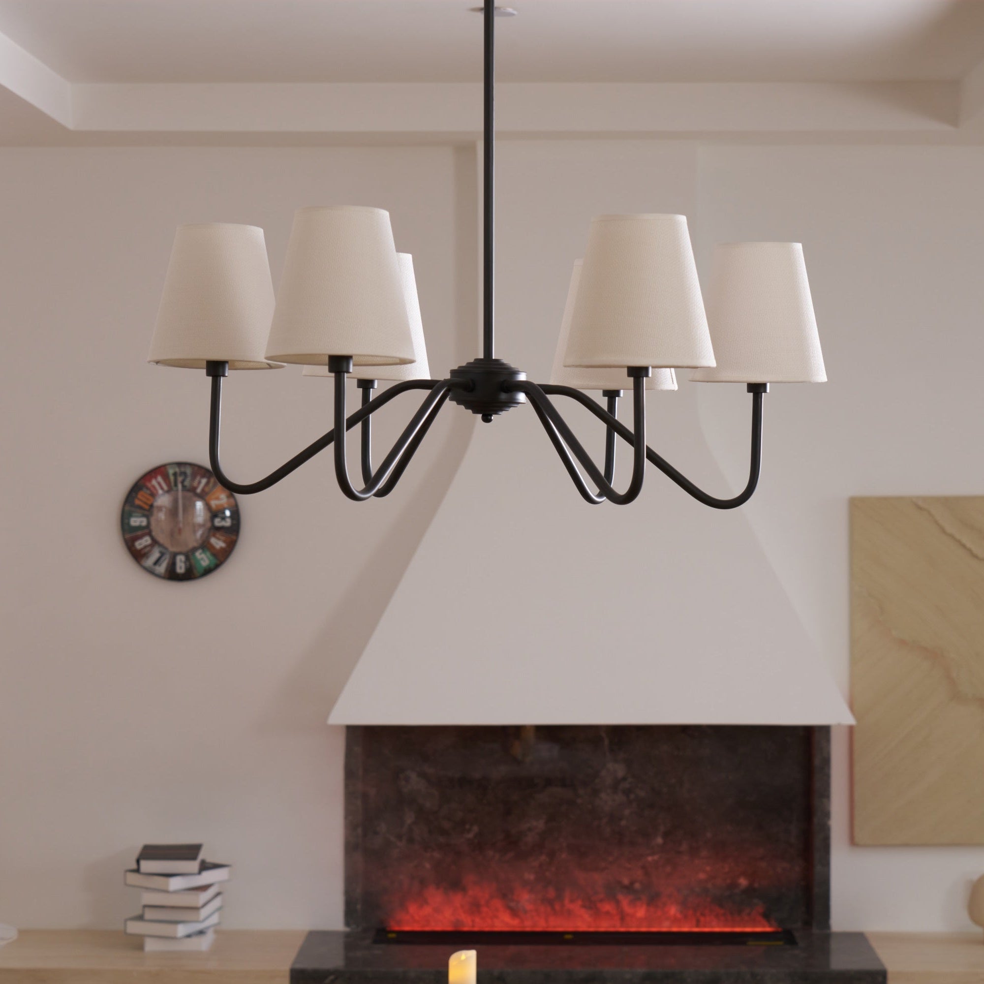Aurvarira Lumos Classic Black Fabric Chandelier