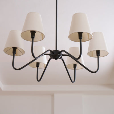 Aurvarira Lumos Classic Black Fabric Chandelier