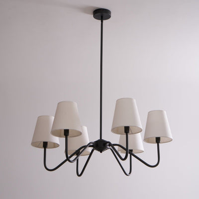 Aurvarira Lumos Classic Black Fabric Chandelier