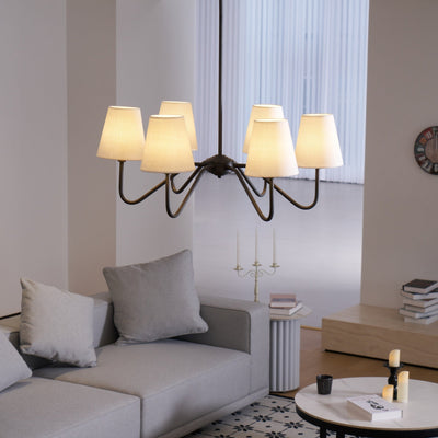 Aurvarira Lumos Classic Black Fabric Chandelier