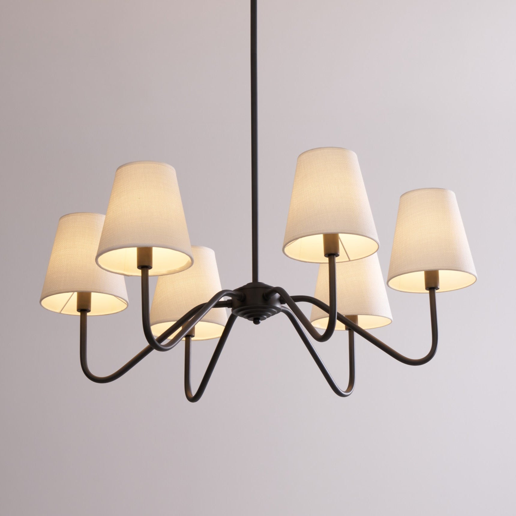 Aurvarira Lumos Classic Black Fabric Chandelier