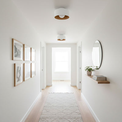 Clairbrook Wood Round Flush Mount Ceiling Light
