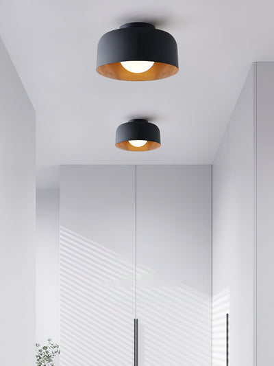 Clairbrook Wood Round Flush Mount Ceiling Light