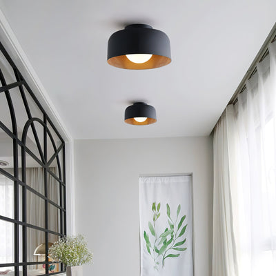 Clairbrook Wood Round Flush Mount Ceiling Light
