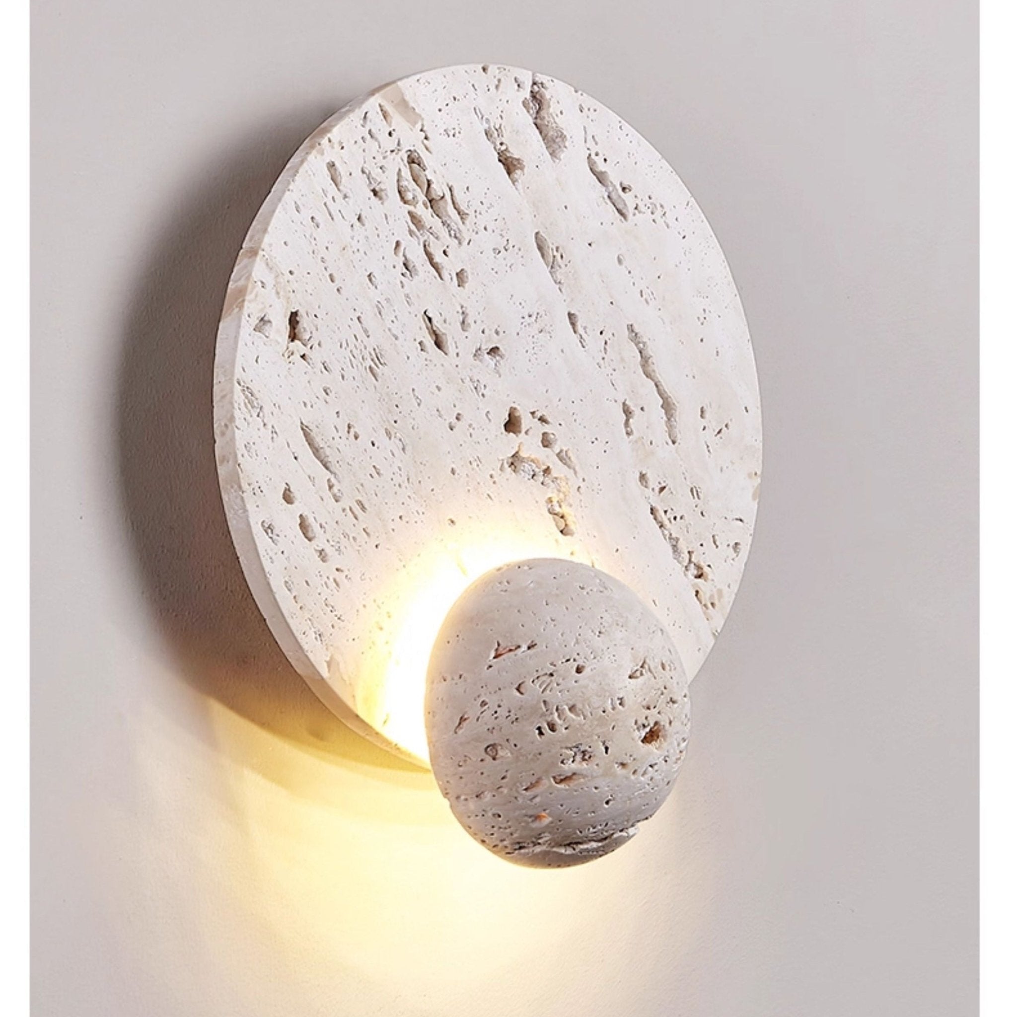 Norivaine Eclipse Travertine Wall Light