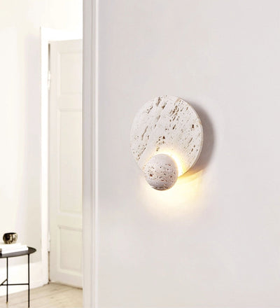 Norivaine Eclipse Travertine Wall Light